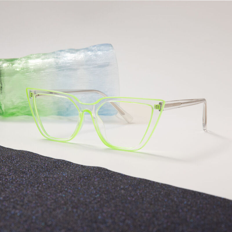 Elsa Cat Eye Green Glasses