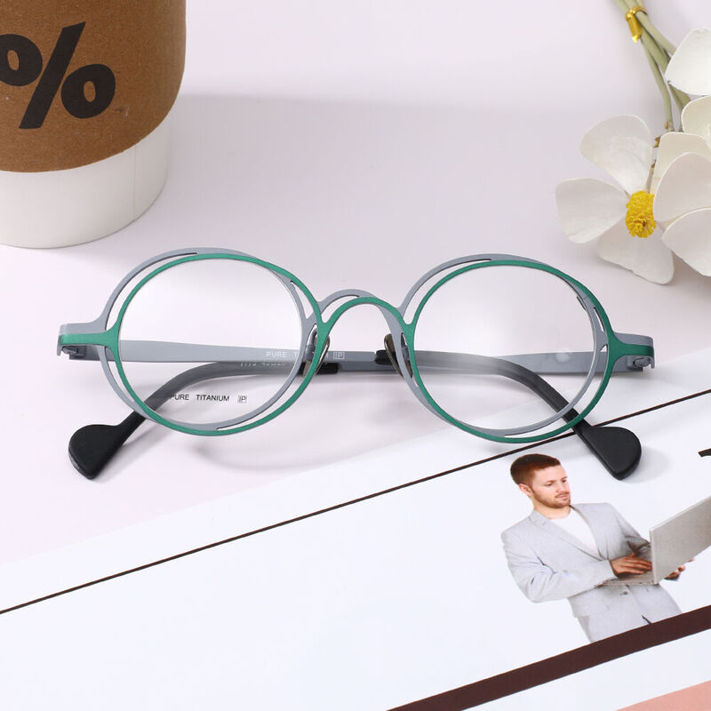 Joycae Round Green Glasses