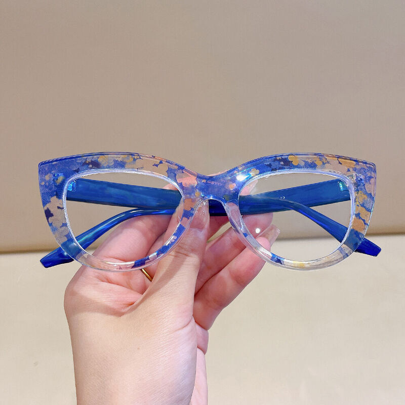 Occhiali da Vista Calviy Cat Eye Blu