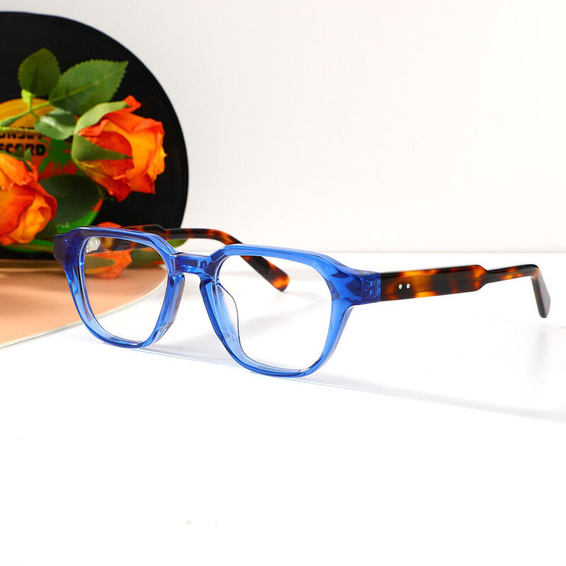 Patrick Square Blue Glasses