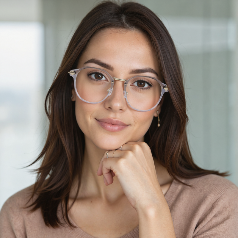 Moira Round Grey Glasses