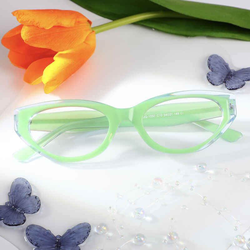 Agatha Cat Eye Grüne Brille