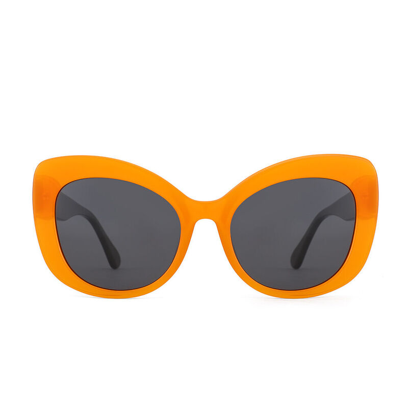 Leta Cat Eye Orange Sunglasses