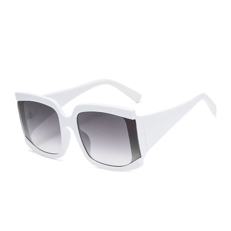 Lucinda Square White Sunglasses