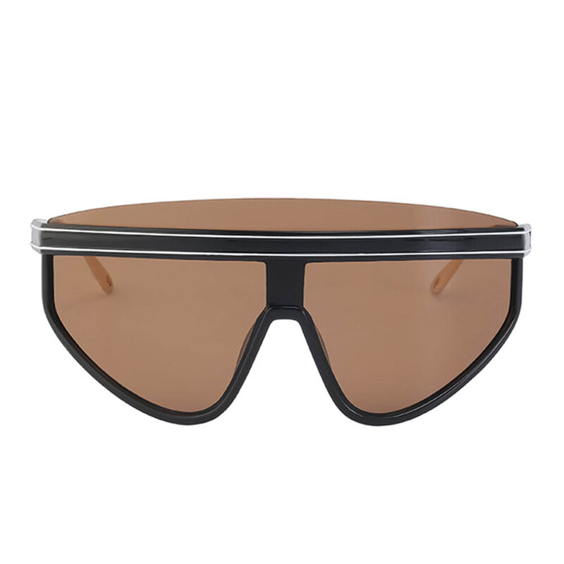 Felicia Oval Brown Sunglasses