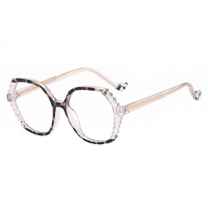 Nathan Round Leopard Glasses
