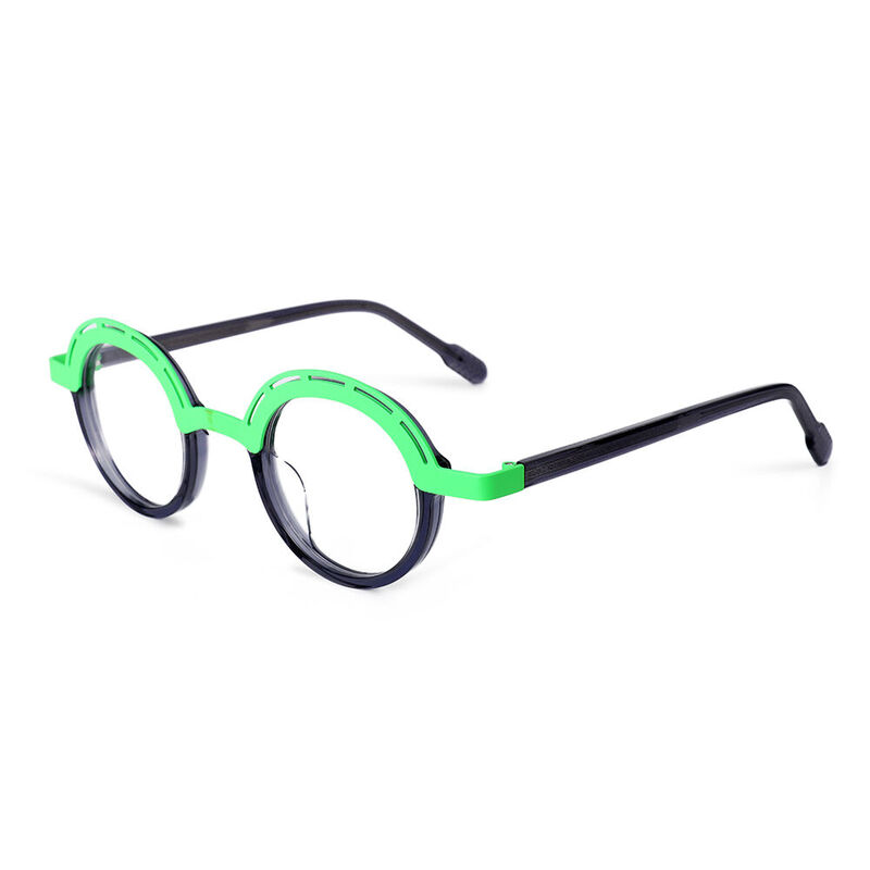 Ramos Round Green Glasses