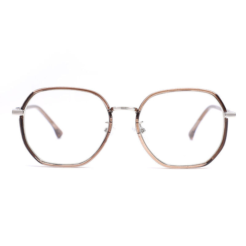 Levia Geometric Brown Glasses