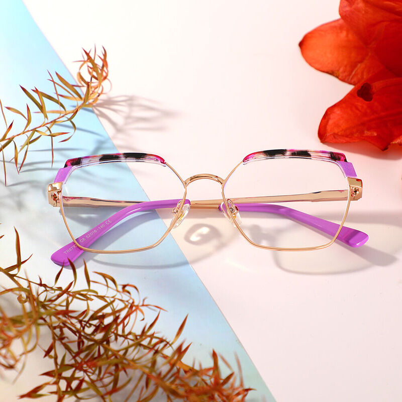 Occhiali da Vista  Marroneing Poligono Purple