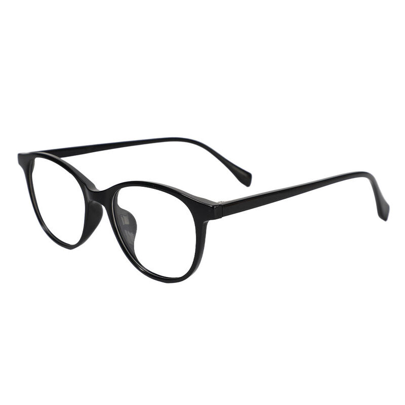 Nelly Oval Black Glasses