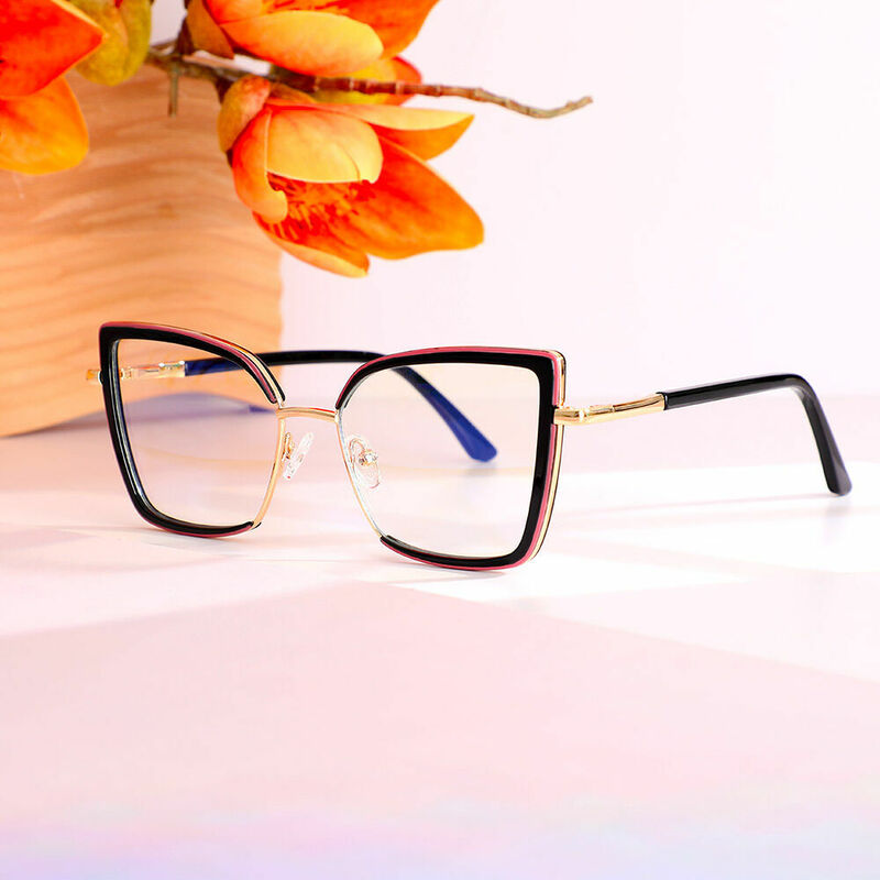 Madeline Cat Eye Black Glasses