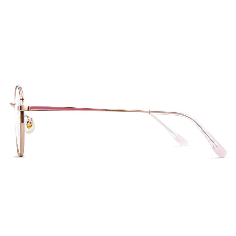 Irma Round Rose Gold Glasses