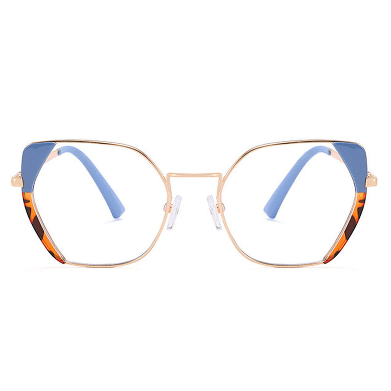 Antoinette Geometric Blue Tortoise Glasses