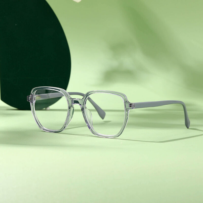 Clarity Geometric Grey Glasses