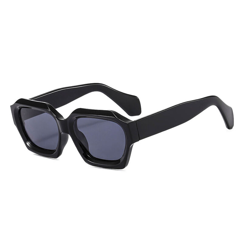 Eunice Geometric Black Sunglasses