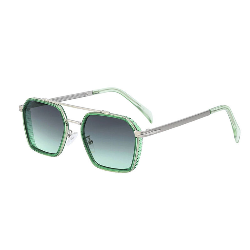 Bridget Aviator Green Sunglasses