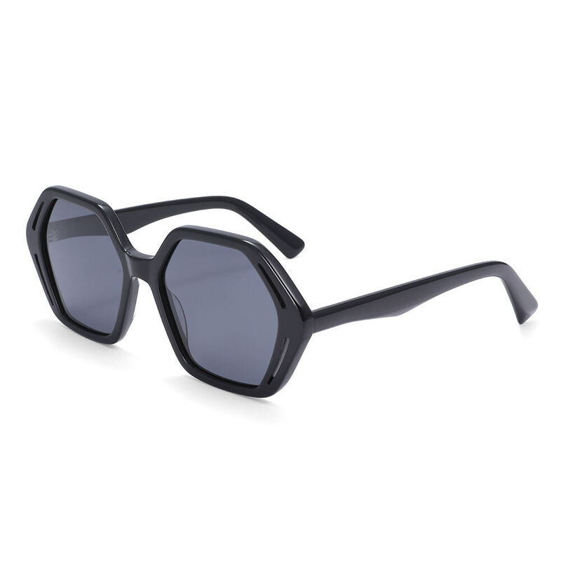 Nigel Geometric Black Sunglasses