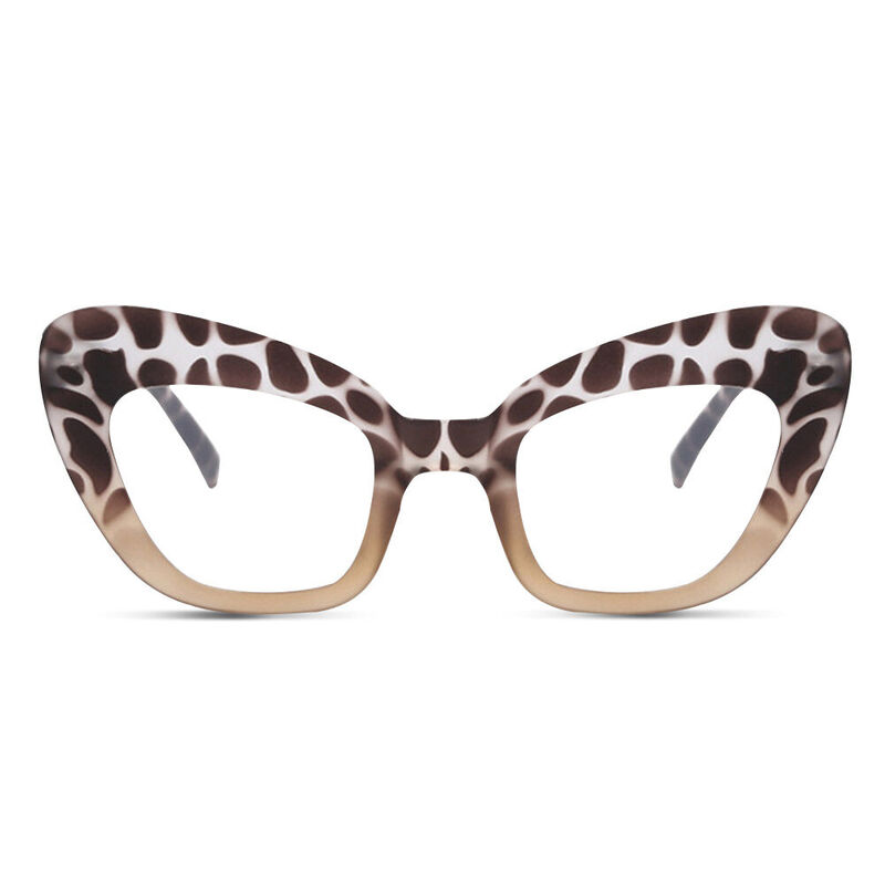 Moora Cat Eye Leopard Glasses