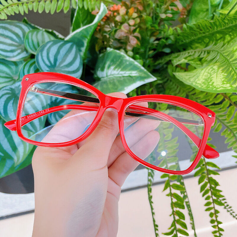 Adaire Cat Eye Red Glasses