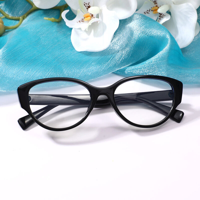 Thomes Oval Black Glasses