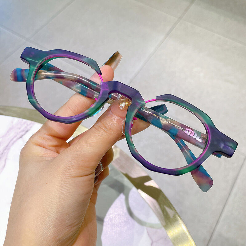 Juliet Geometric Green Glasses