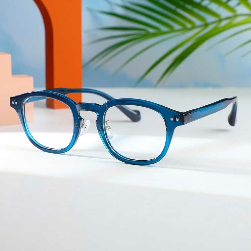 Stan Quadratische Blaue Brille