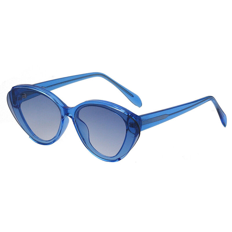 Galactic Oval Blue Sunglasses
