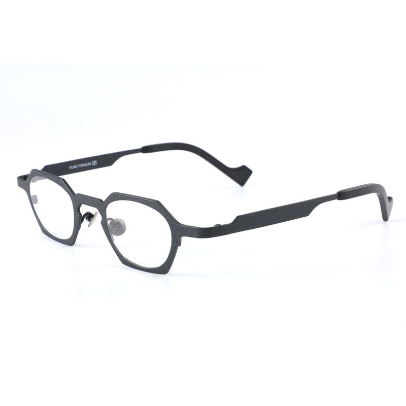 Saul Geometric Grey Glasses