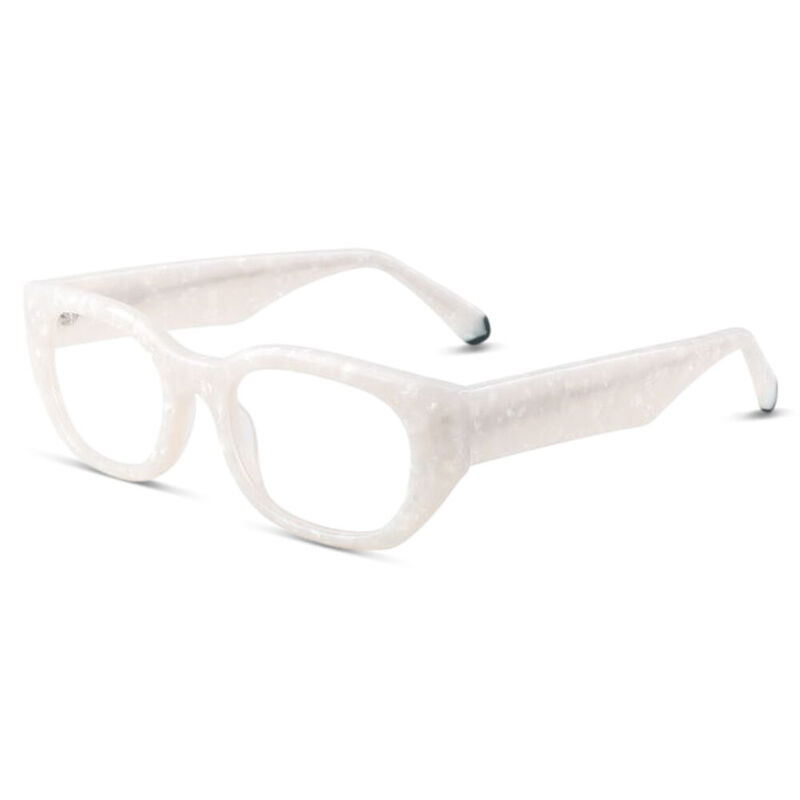 Orton Oval White Glasses