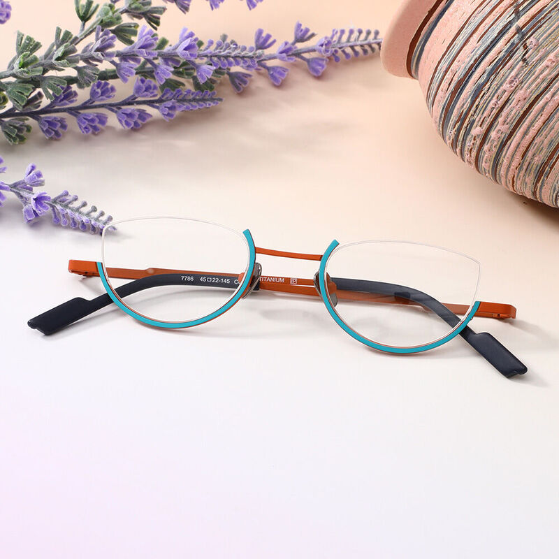 Chapmee Ovale Blaue Brille