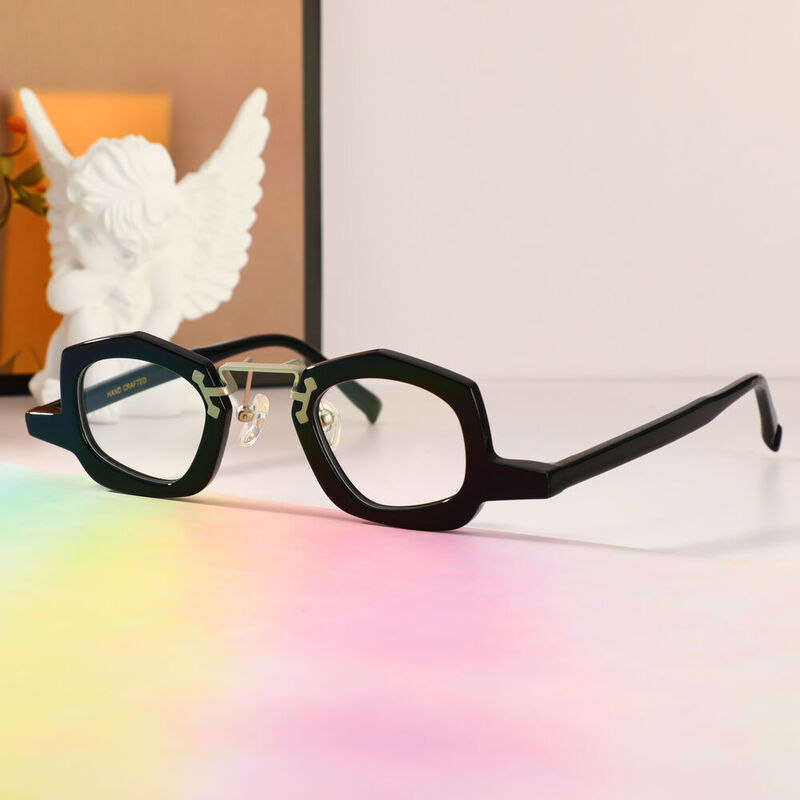 Troy Geometric Black Glasses