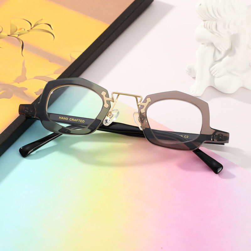 Troy Geometric Grey Glasses