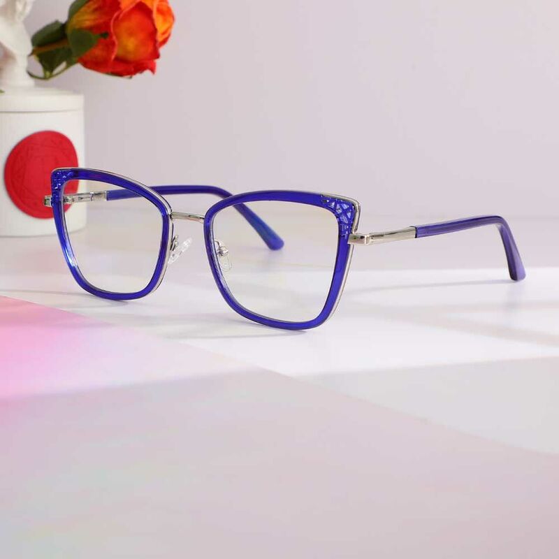 Viola Cat Eye Blaue Brillen