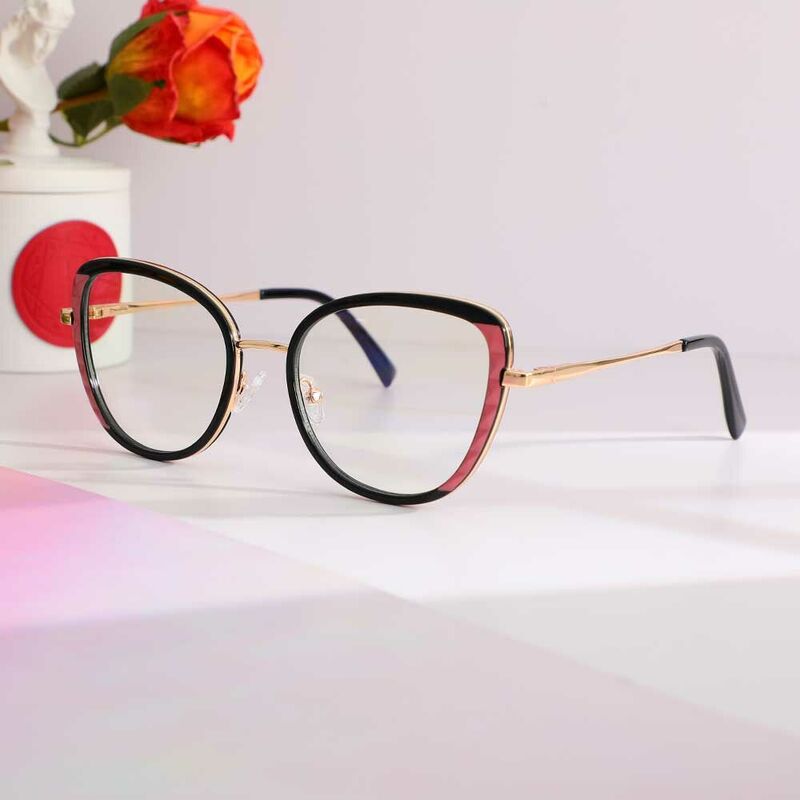 Sharon Cat Eye Schwarze Brillen
