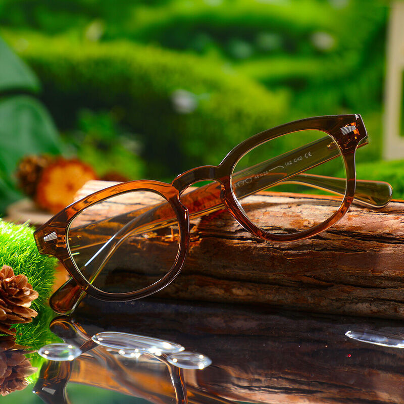 Lucien Square Brown Glasses