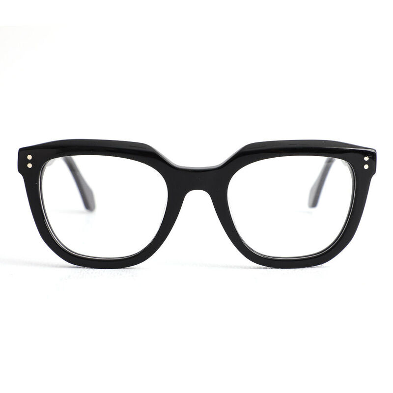 Gustave Quadratische Schwarze Brille