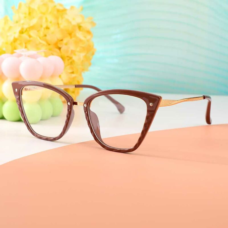 Lunettes de Vue Daphne Cat Eye Marron