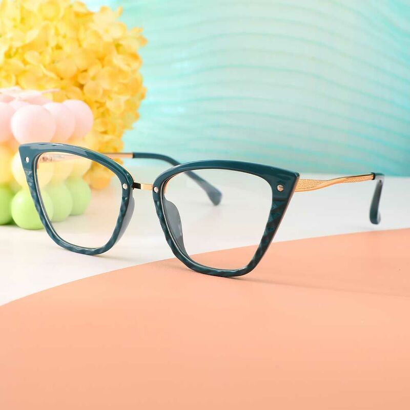 Daphne Cat Eye Grüne Brille