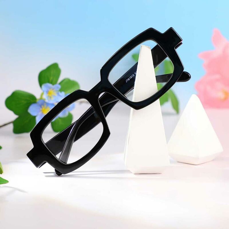 Quincy Quadratische Schwarze Brille
