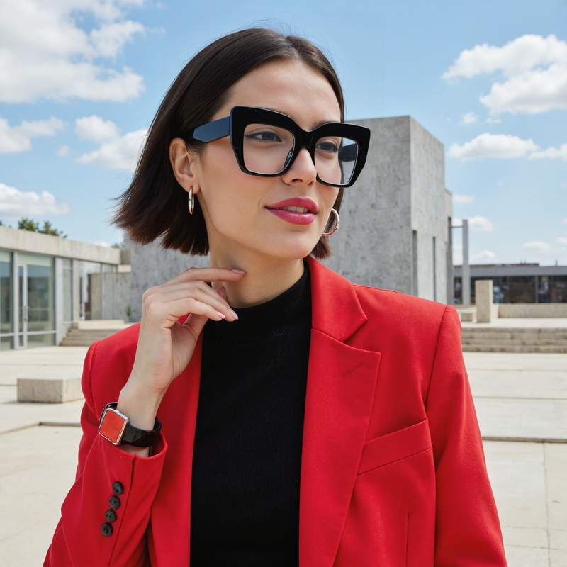Hamilt Cat Eye Black Glasses