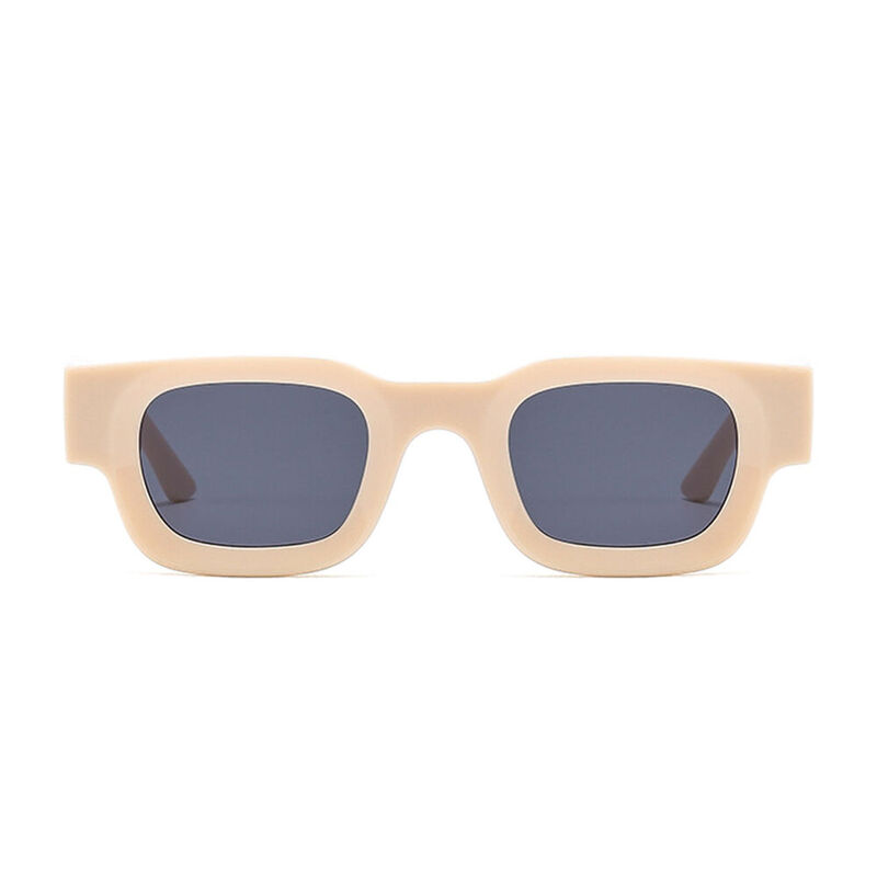 Croquet Rectangle Beige Sunglasses