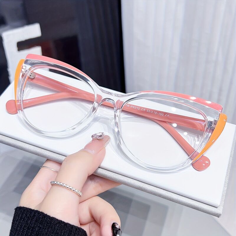 April Cat Eye Orange Glasses