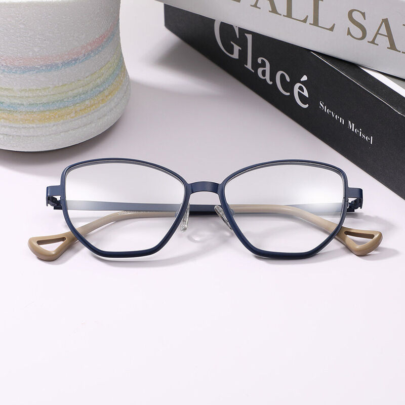 Beacha Cat Eye Blue Glasses