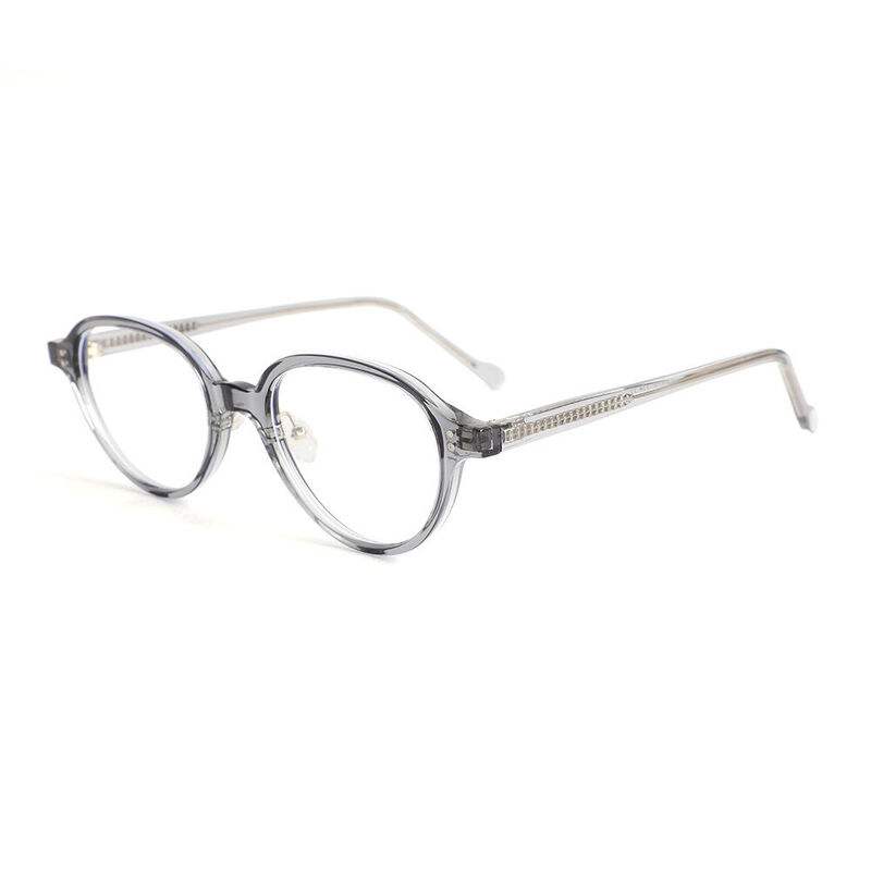 Nicholas Oval Grey Glasses