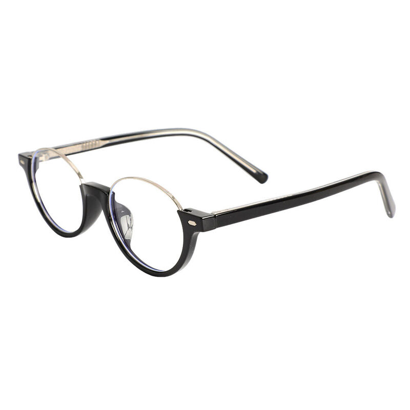 Wordsworth Oval Black Glasses