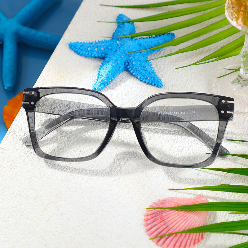 Sharon Square Grey Glasses