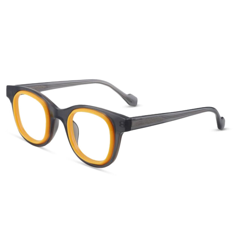 Weehan Square Yellow Glasses
