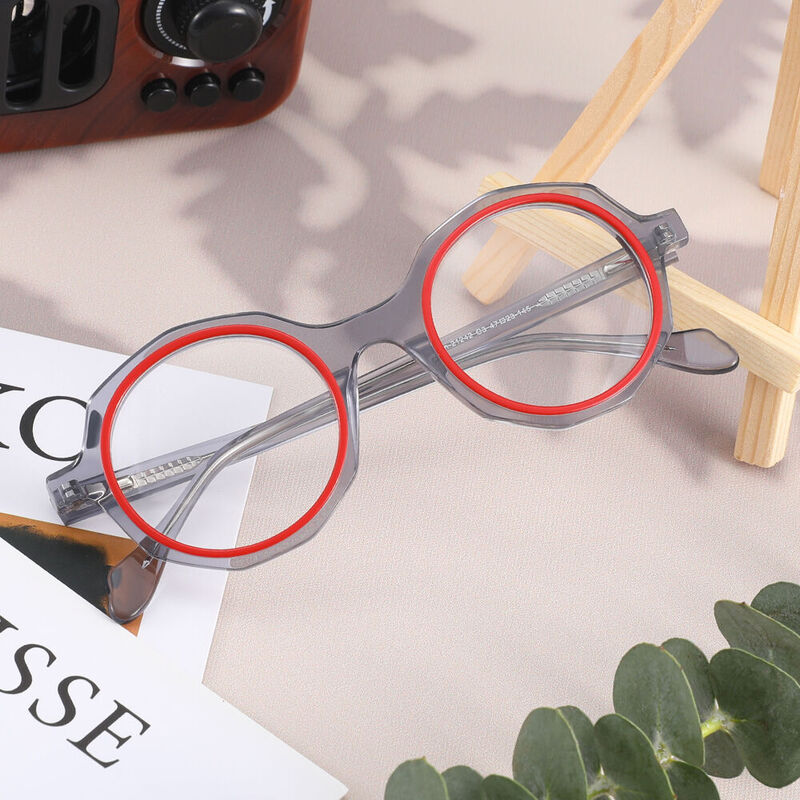 Quiller Round Gray Glasses