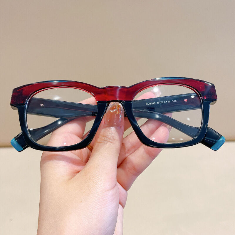 Ivasa Square Red Glasses