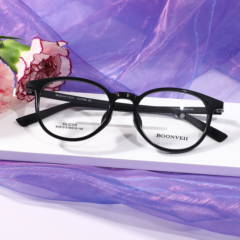 Cariw Round Black Glasses